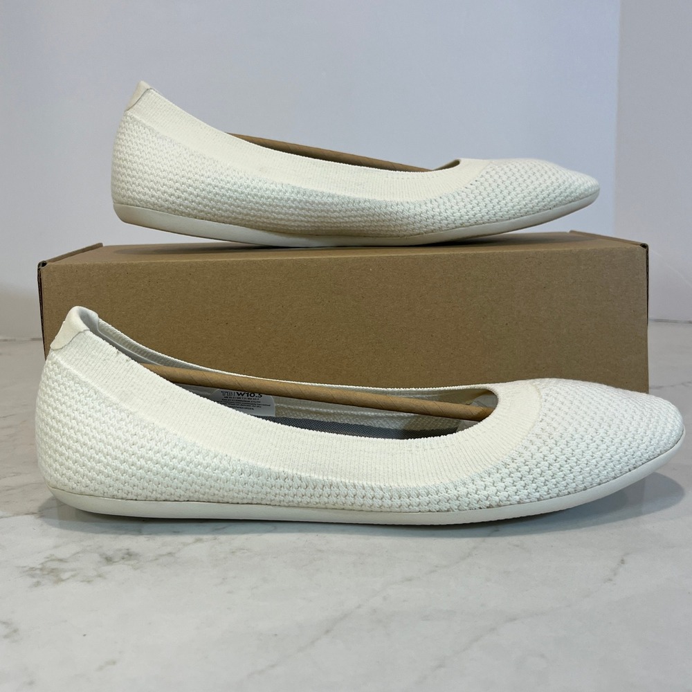 Allbirds NEW Tree Breezer Ballet Flat Women 10.5 Natural White‎ Travel Casual